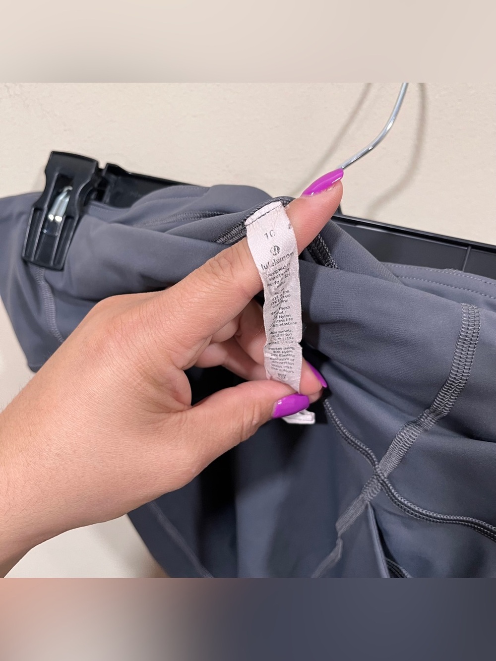 Lululemon In Movement 7/8 Tight Everlux Legging Dark Shadow Gray size 10 - Picture 9 of 11